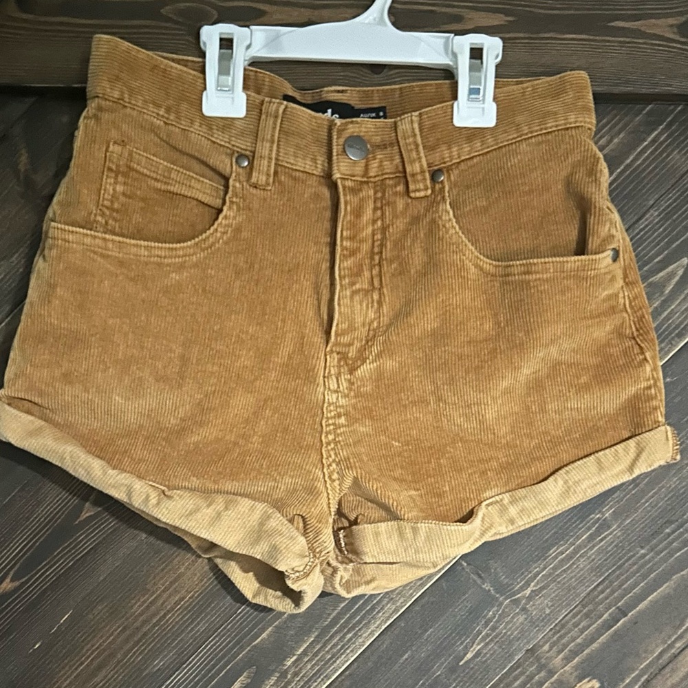 Afends tan corduroy shorts